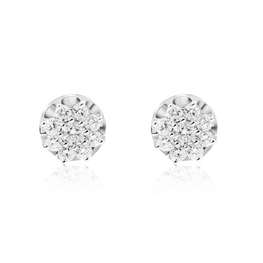 Diamond Stud Earrings in 10k Gold .54 Ctw